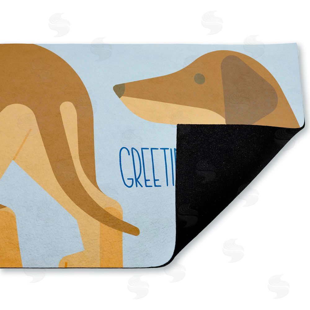 Stupell Studio | Greetings Funny Dog Entry Non-Woven Door Mat