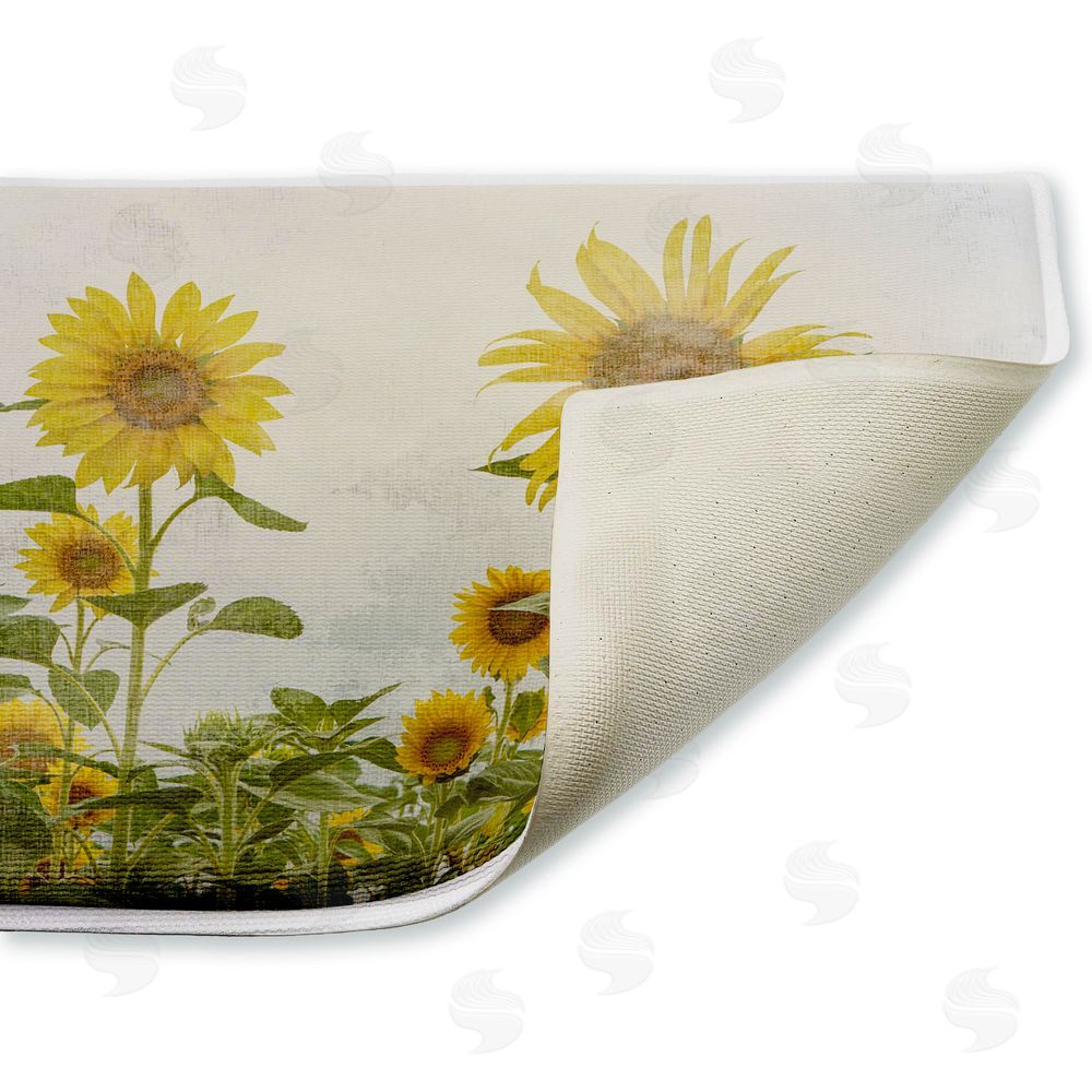 Anne Bailey | Sunny Mood Flower Field Plush Bath Mat