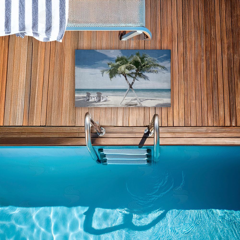 Denise Brown | X Marks The Spot Palms Non-Woven Door Mat