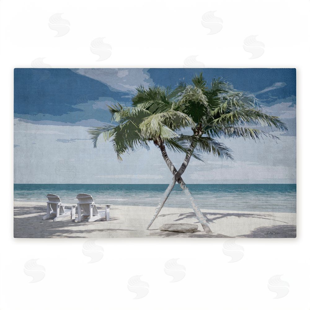 Denise Brown | X Marks The Spot Palms Non-Woven Door Mat