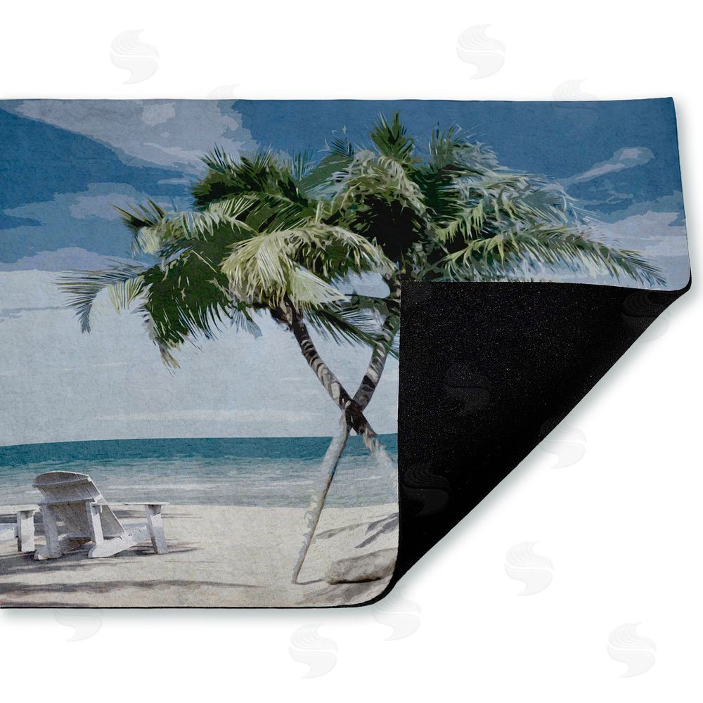 Denise Brown | X Marks The Spot Palms Non-Woven Door Mat