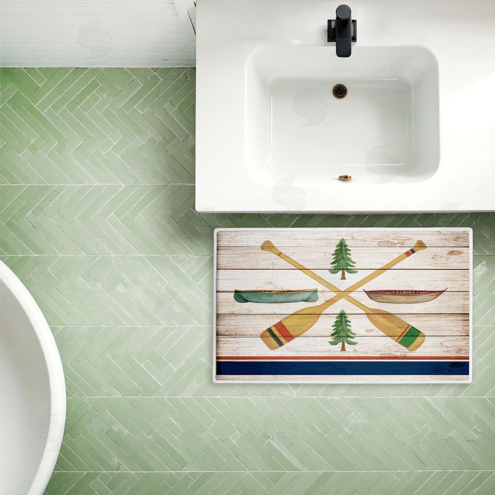 Kim Allen | Exploring Rustic Canoe Paddles Plush Bath Mat