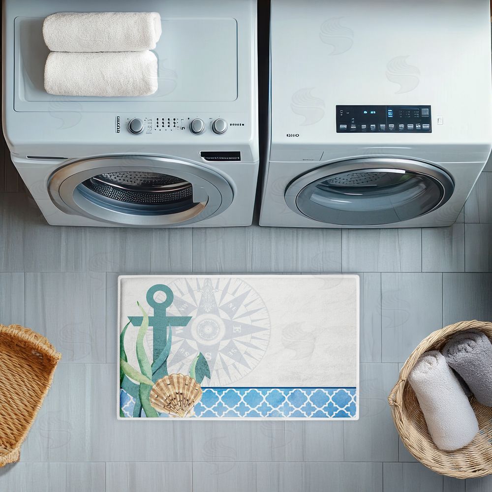 Kim Allen | Bayside Anchor & Compass Plush Bath Mat