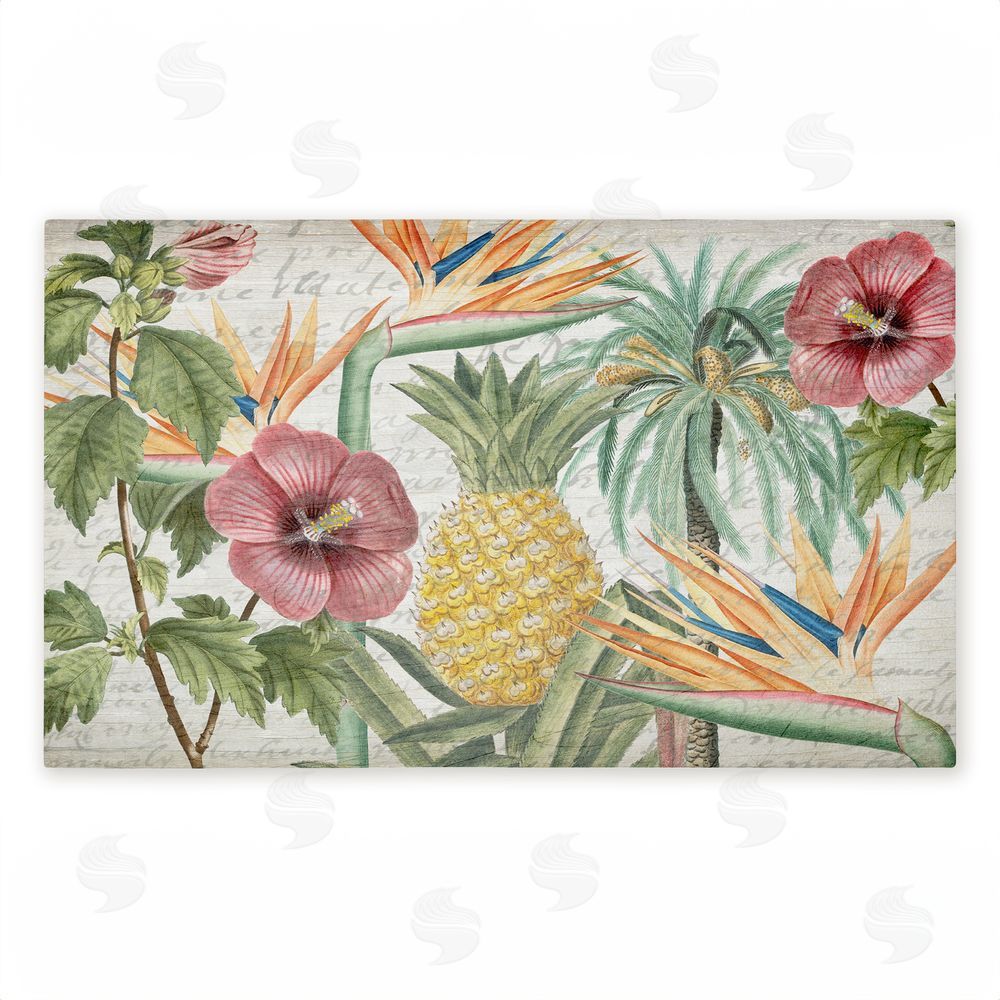 Kim Allen | Tropical Flowers & Pineapple Non-Woven Door Mat