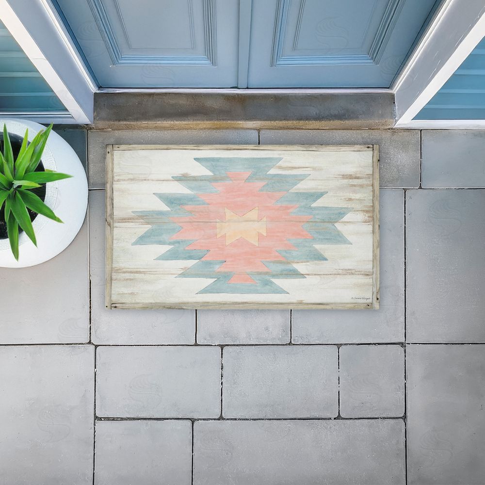 Susan Winget | Pink Navajo Pattern Non-Woven Door Mat