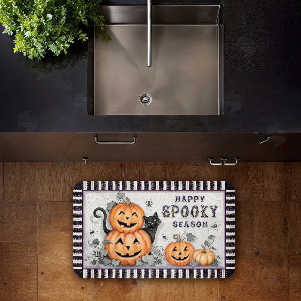 Chad Barrett | Spooky Season Jack-o-Lanterns Anti-Fatigue Mat