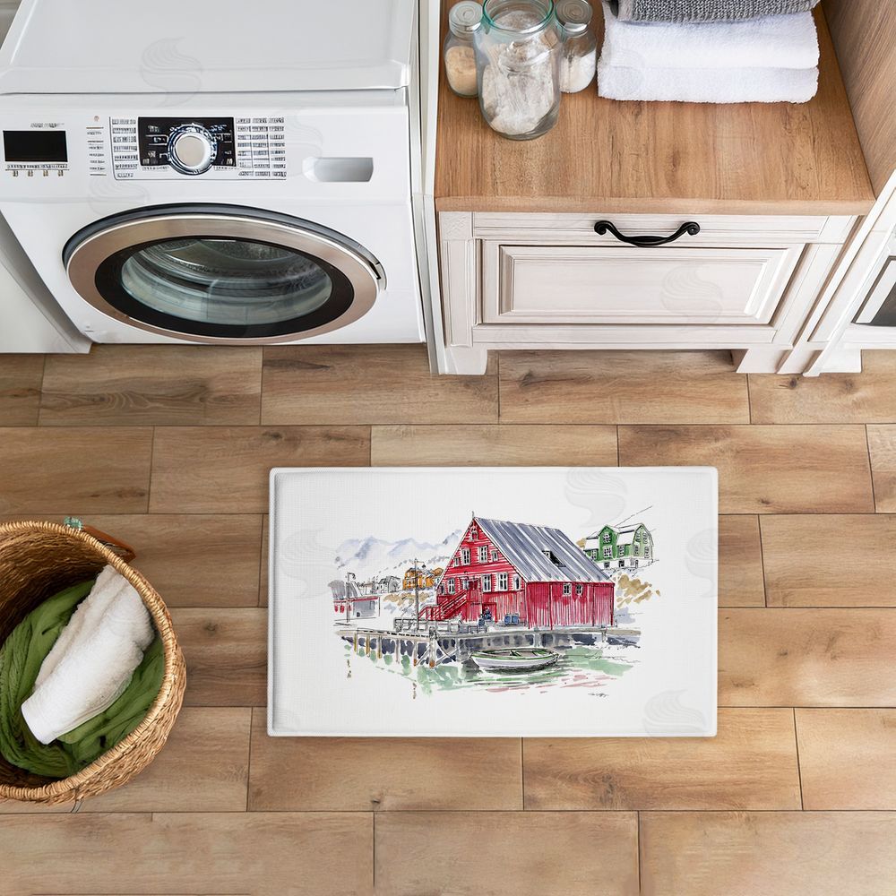 Tim Coffey | Wanderlust Coastal Dock Plush Bath Mat