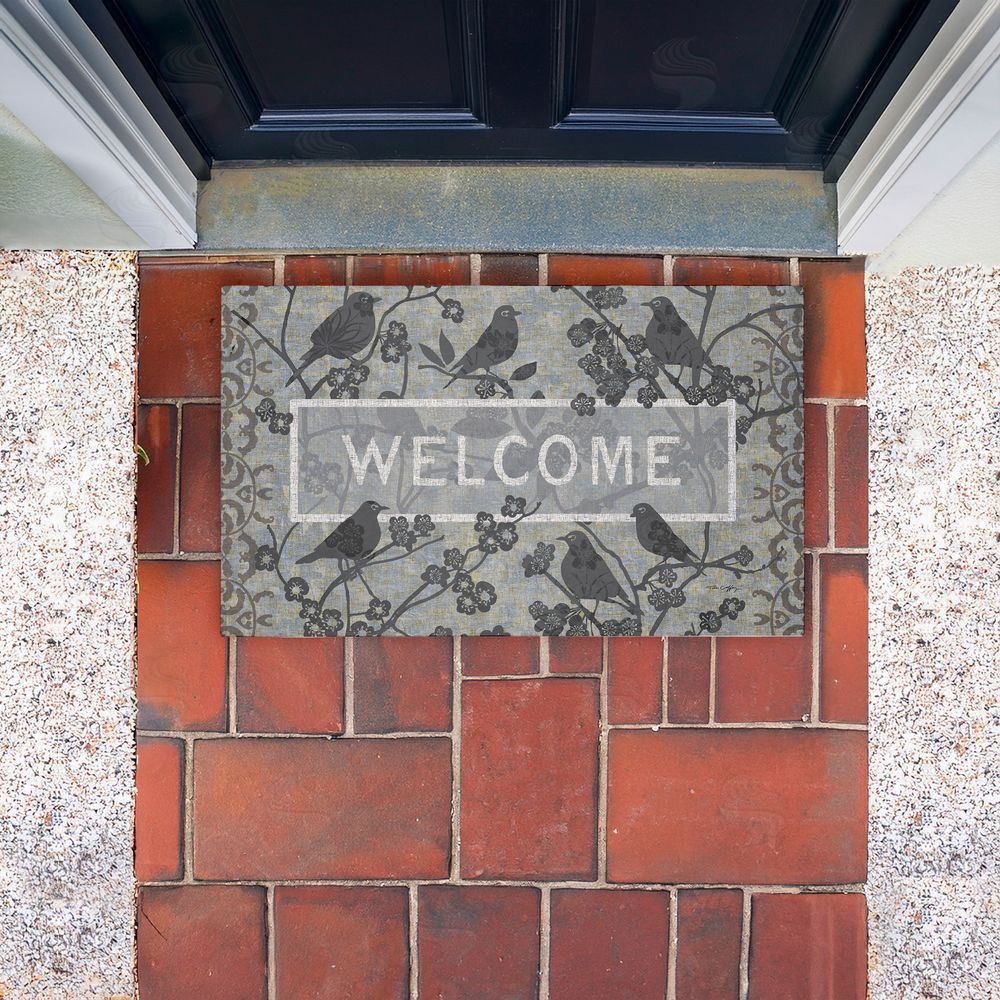 Tim Coffey | Black Birds Welcome Non-Woven Door Mat