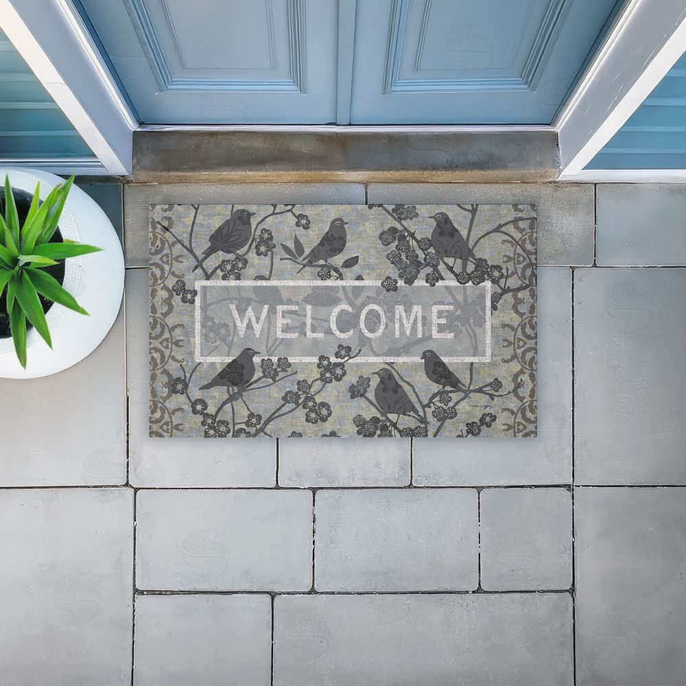 Tim Coffey | Black Birds Welcome Non-Woven Door Mat