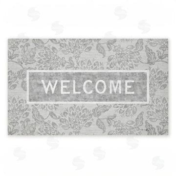 Tim Coffey | Distressed Ornate Florals Welcome Non-Woven Door Mat