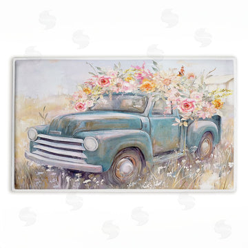 Nina Blue | Country Cargo Roses Plush Bath Mat