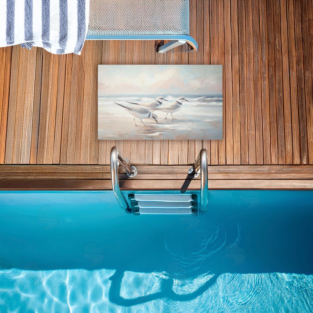 Ramona Murdock | Blue Haven Bay Sandpipers Non-Woven Door Mat