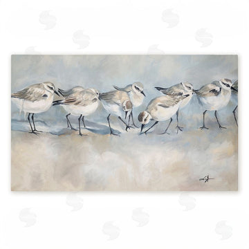 Ramona Murdock | Shore Birds In A Line Non-Woven Door Mat