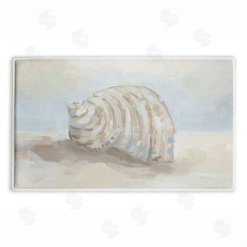Jetty Home, LLC | Rounded Seashell on Shore Plush Bath Mat
