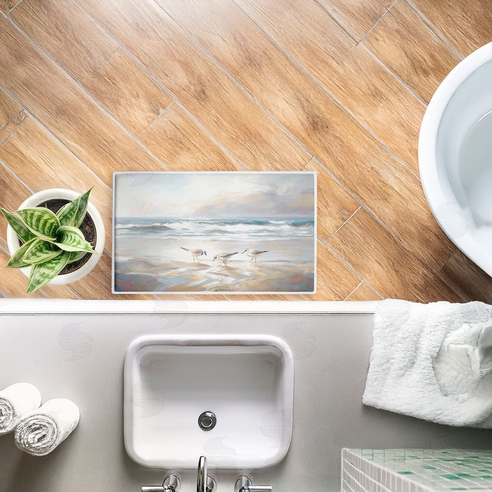 Ramona Murdock | Blue Haven Bay Birds Plush Bath Mat