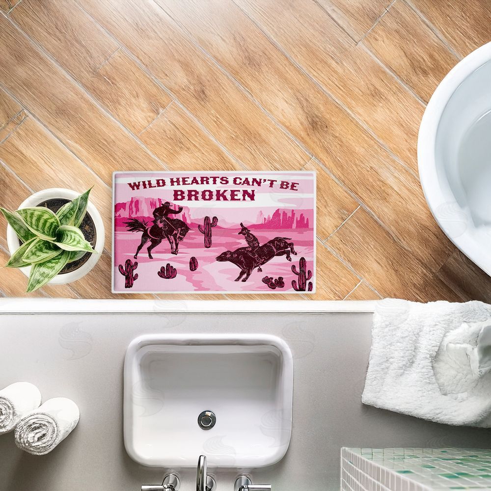 Diane Labombarbe | Wild Hearts Can't Be Broken Plush Bath Mat
