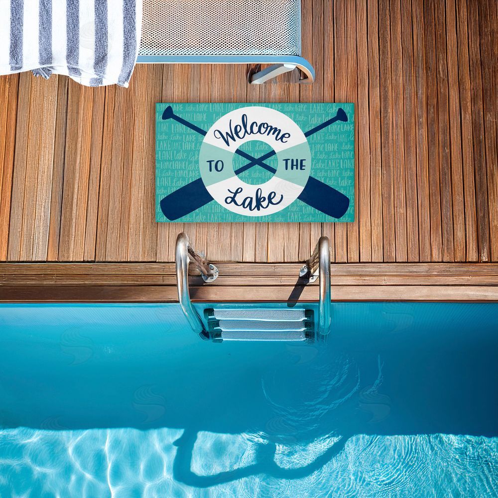 Amanda McGee | Welcome Lake Float & Paddles Non-Woven Door Mat
