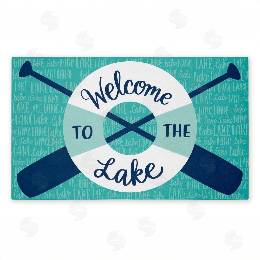 Amanda McGee | Welcome Lake Float & Paddles Non-Woven Door Mat