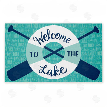 Amanda McGee | Welcome Lake Float & Paddles Non-Woven Door Mat
