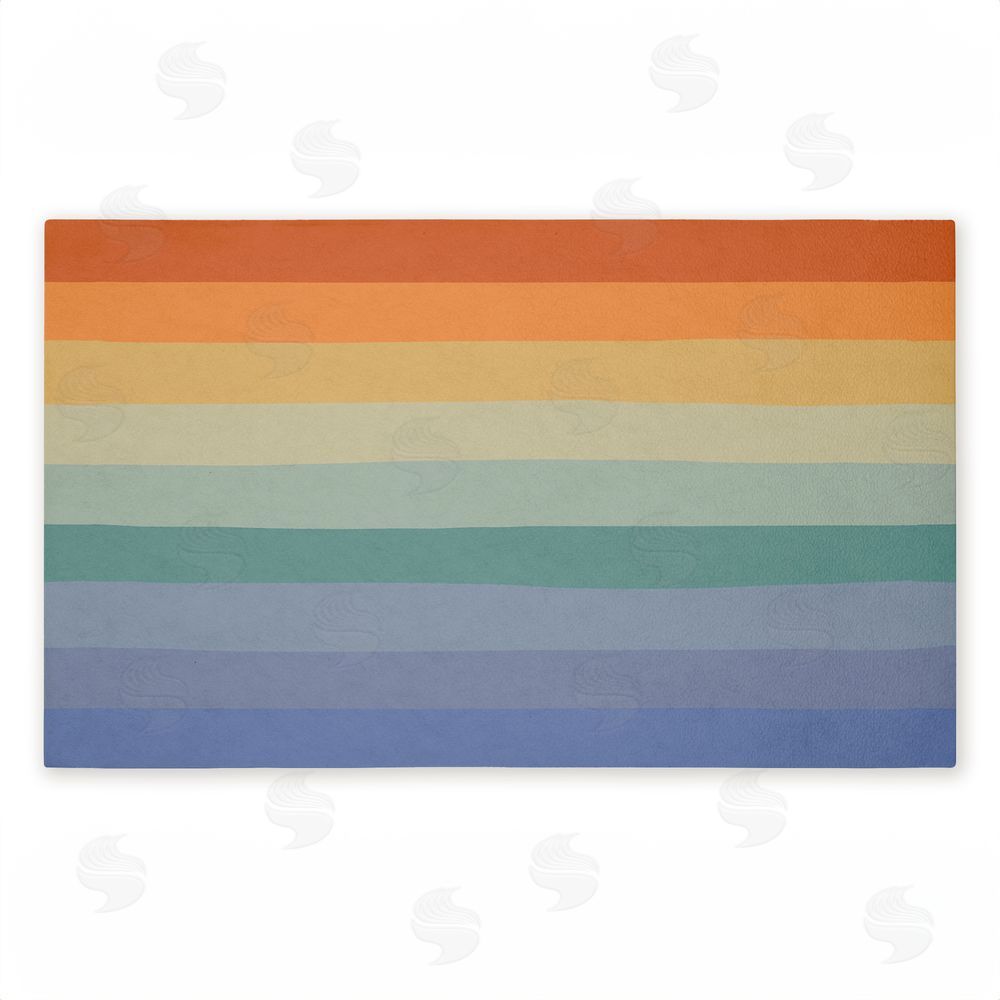 Darlene Seale | Rainbow Stripes Gradient Non-Woven Door Mat