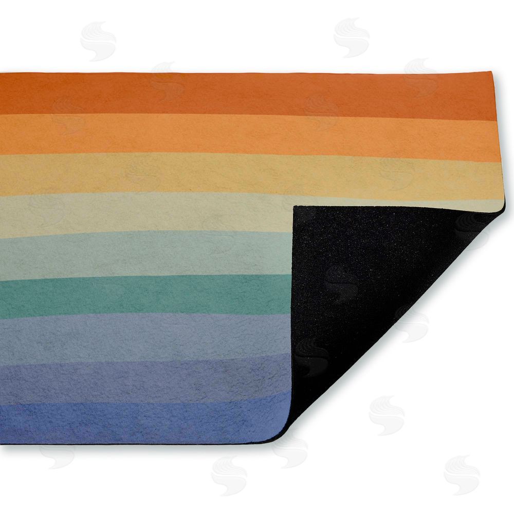 Darlene Seale | Rainbow Stripes Gradient Non-Woven Door Mat