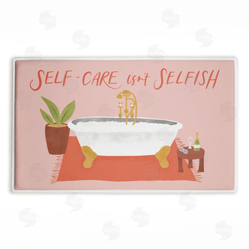 Amanda Houston | Self Care Isn't Selfish Plush Bath Mat