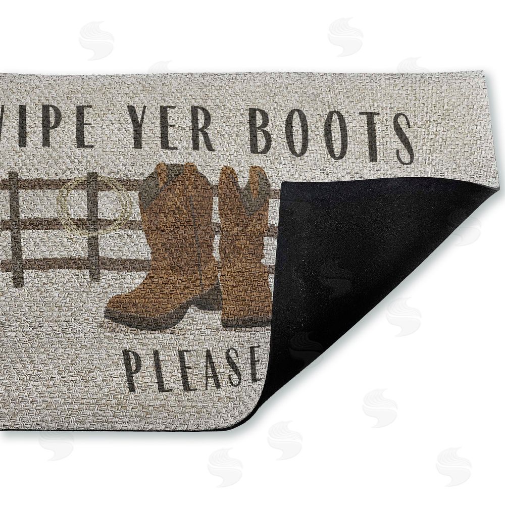 Darlene Seale | Wipe Yer Boots Please Faux Sisal Door Mat