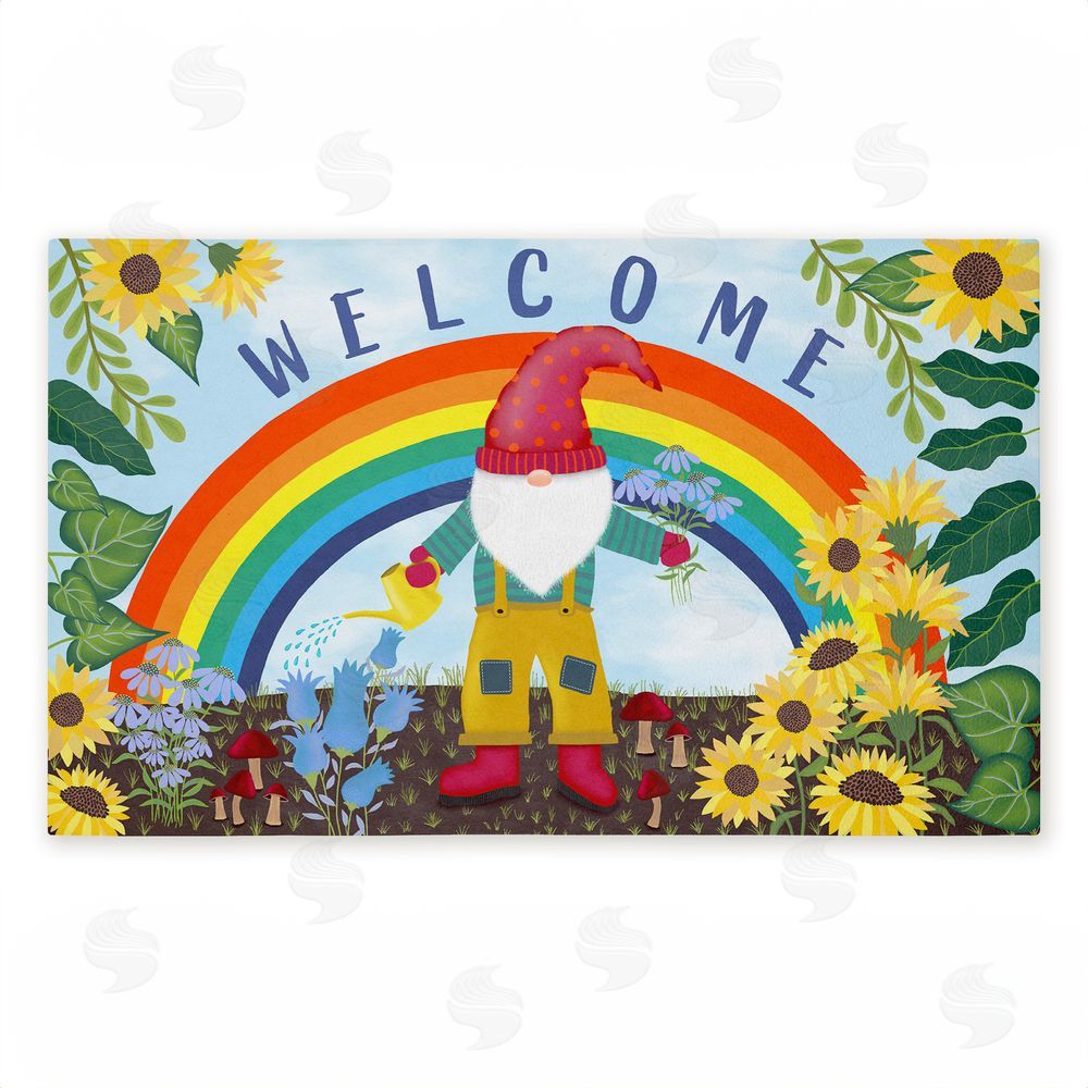 Darlene Seale | Welcome Rainbow Gnome Non-Woven Door Mat