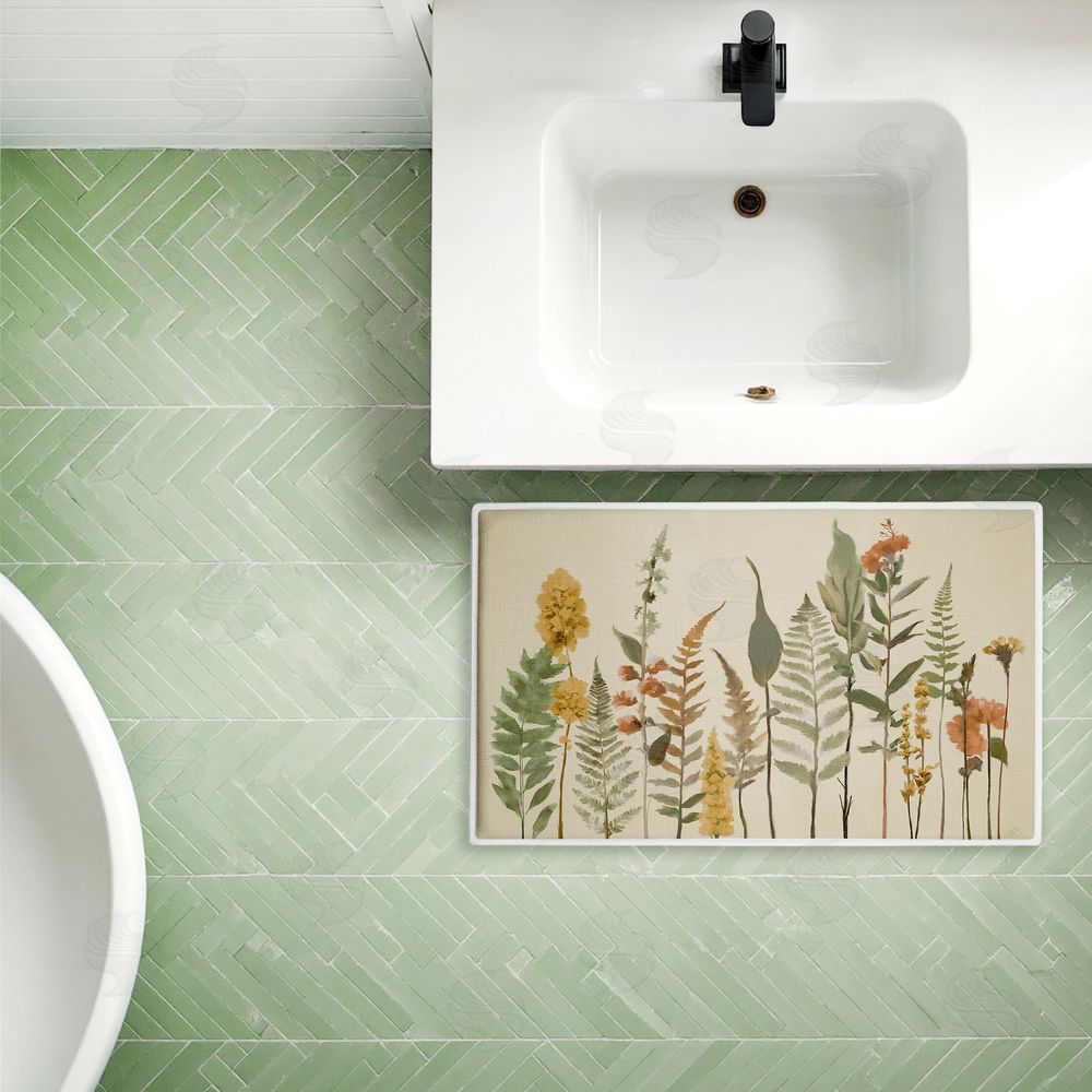 Elizabeth Medley | Simple Fall Botanics Plush Bath Mat