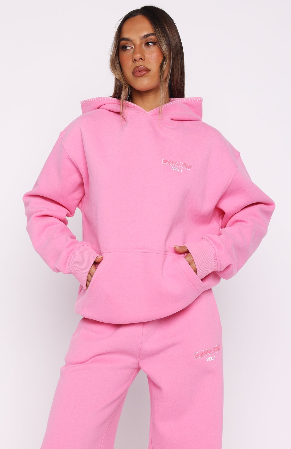 Vol. 1 Oversized Hoodie Bubblegum